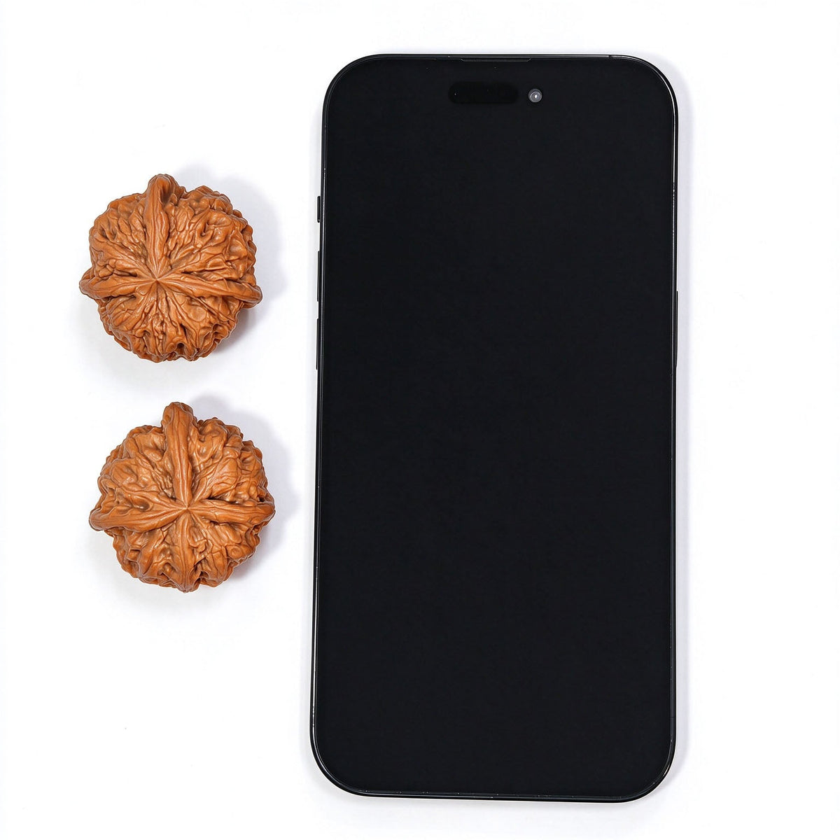 “Yuhua Stone” Three-Ridge Wenwan Walnuts Pair | 37.0mm × 36.0mm | YHSSN-CWC8E - ThePatinaProject