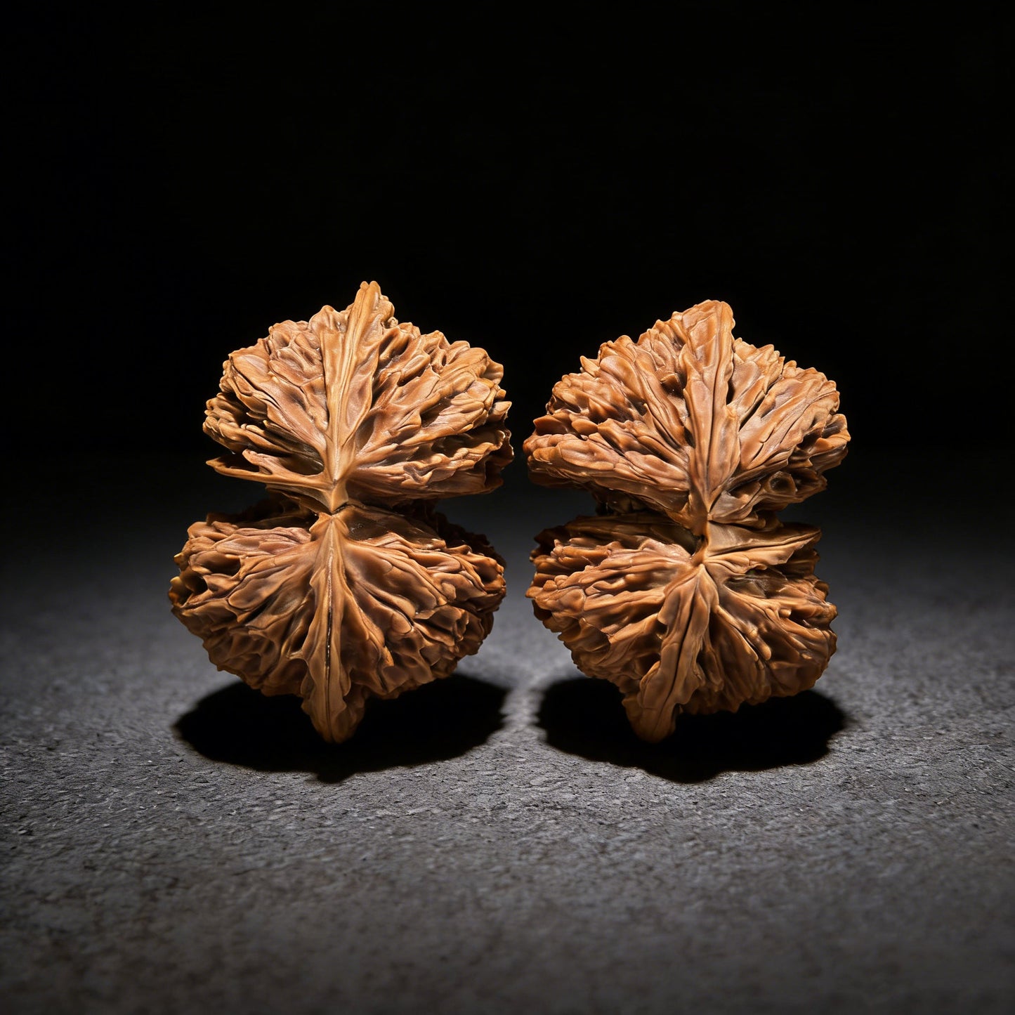 ZenWalnut The "NJS" Conjoined Twin (Lian Ti) Pair | Premium Collection Grade | 54.0mm x 38.3mm | NJS-851S - ThePatinaProject
