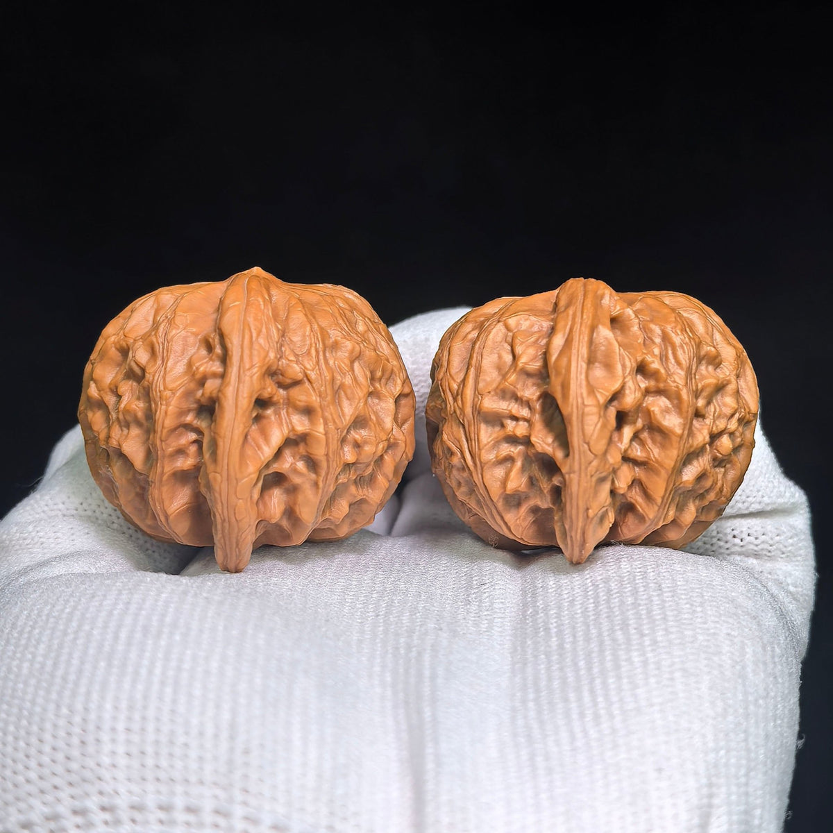 "Zhan Gu / War Drum" Heirloom Collection Wenwan Walnuts Pair | 41.0mm x 39.0mm | ZG-1201C - ThePatinaProject