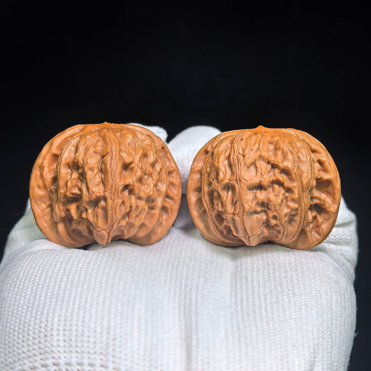 "Zhan Gu / War Drum" Heirloom Collection Wenwan Walnuts Pair | 41.0mm x 39.0mm | ZG-1201C - ThePatinaProject
