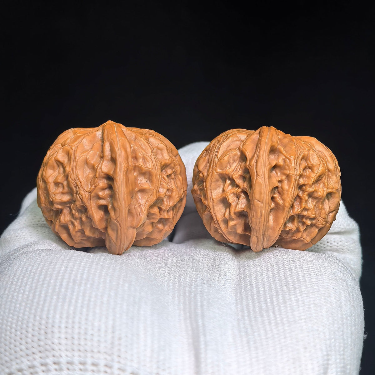 "Zhan Gu / War Drum" Heirloom Collection Wenwan Walnuts Pair | 41.0mm x 39.0mm | ZG-1201C - ThePatinaProject