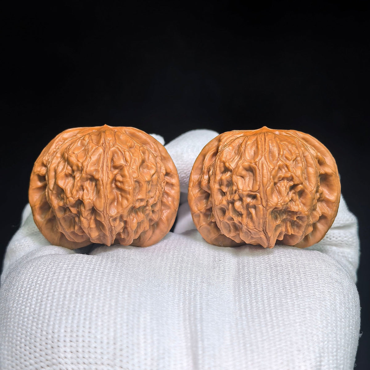"Zhan Gu / War Drum" Heirloom Collection Wenwan Walnuts Pair | 41.0mm x 39.0mm | ZG-1201C - ThePatinaProject