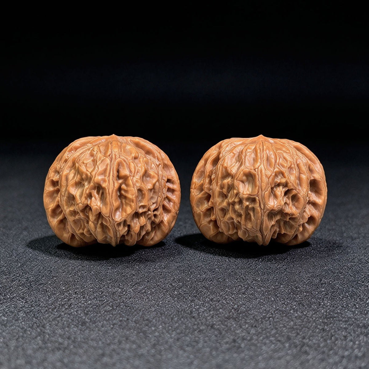 "Zhan Gu / War Drum" Heirloom Collection Wenwan Walnuts Pair | 41.0mm x 39.0mm | ZG-1201C - ThePatinaProject