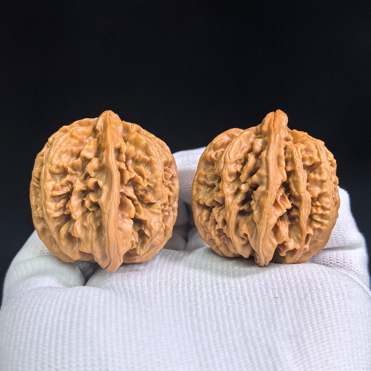Zhuangyuan Guan Wenwan Walnuts Pair | Rare Variety | 38.0mm × 37.0mm | ZYG-SY1D3 - ThePatinaProject