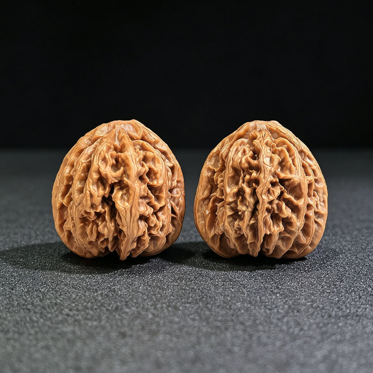 Zhuangyuan Guan Wenwan Walnuts Pair | Rare Variety | 38.0mm × 37.0mm | ZYG-SY1D3 - ThePatinaProject